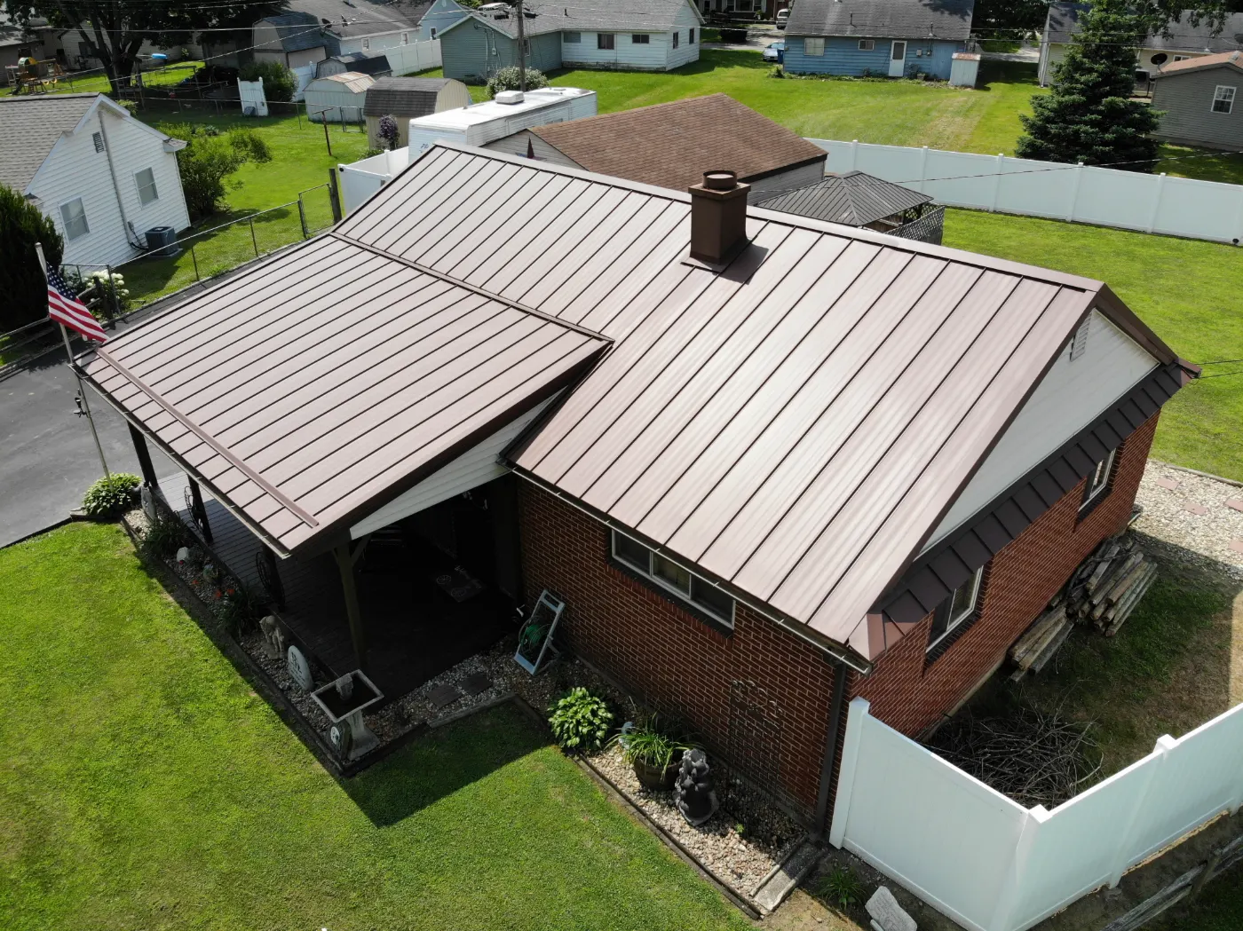 Commercial roof inspection documented in Martinsville